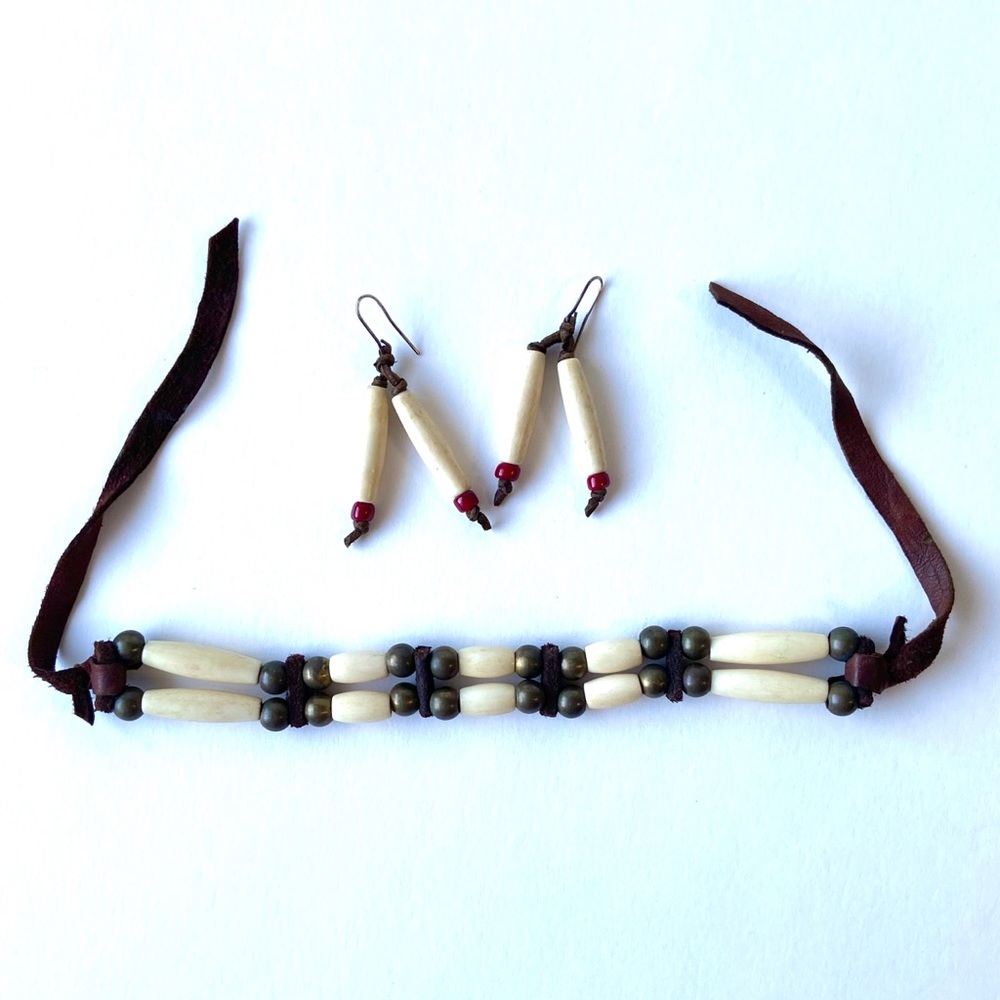 VTG Handmade Tribal Designed Bracelet & Earrings